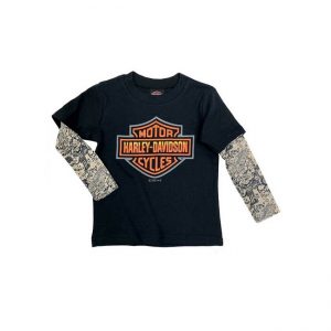 Harley-Davidson B&S tattoo hosszú ujjú fiú póló