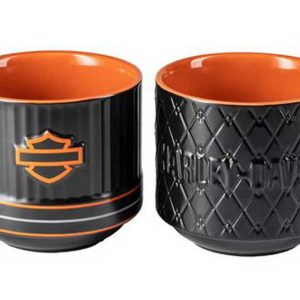 Harley-Davidson Open Bar & Shield dombornyomott kávéscsésze szett