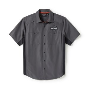Férfi H-D TECH Colorblock ing – Asphalt és Harley Black